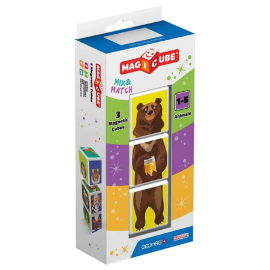 Geomag - Magicube Mix And Match Animals Magnetic Cubes 3pcs -  00110 - Toysuae.com