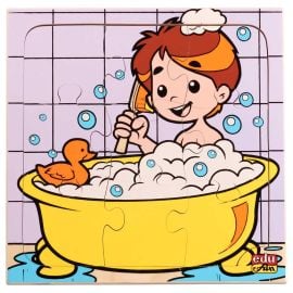 Edu Fun - What Are You Doing Puzzle - Taking A Bath