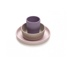 Melii - Silicone Feeding Set 3pc - Pink -  MMZ-13700 - Toysuae.com