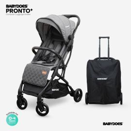 BABYDOES PRONTO+ - Baby Stroller with 5-Point Harness, Easy One-Hand Fold - Mid Grey -  WB-CH-TR 2110B SN - Toysuae.com