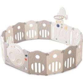 Little Story - Playpen With basketball hoop - Space Grey -  SAM-LS_PP16PWBBH_SPGY - Toysuae.com