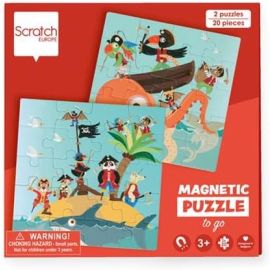 Scratch Europe - Magnetic Puzzle Book To Go - Pirates  -  Klg-6181159 - Toysuae.com