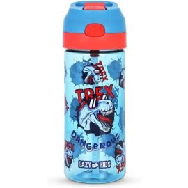 Eazy Kids - Tritan Water Bottle With Spray 420ml - Dino Blue -  SAM-EZ_TRWBSP420_DIBU - Toysuae.com