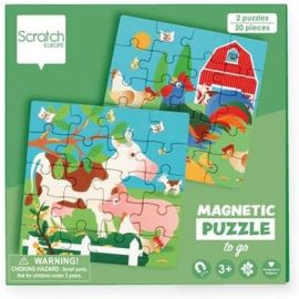 Scratch Europe - Magnetic Puzzle Book To Go - Farm  -  Klg-6181152 - Toysuae.com