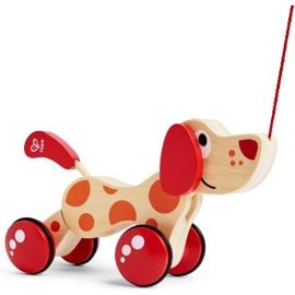 Hape - Hape Walk A Long Puppy Wooden Pull Toy - E0347 - Toysuae.com