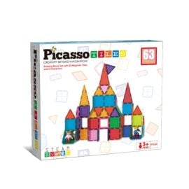 Picasso Tiles - Magnetic Building Bricks And Tiles - 63 Pcs - ALGT-PTL63 - Toysuae.com