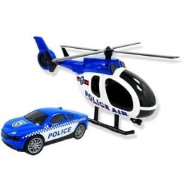 D-Power - 1:14 Helicopter And Sports Car Firemen Playset - Blue -  DP666-73P - Toysuae.com