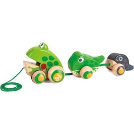 Hape - Pull Along Frog Family - E0365 - Toysuae.com
