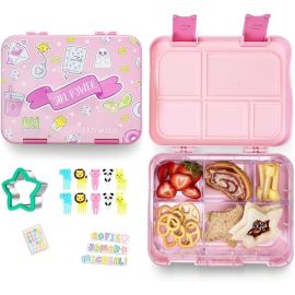 Eazy Kids - Bento Lunch Box With Sandwich Cutter Set - Girl Power -  SAM-EZ_5COMLB_GPPI - Toysuae.com
