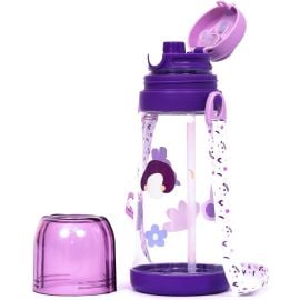 Eazy Kids - Water Bottle With Straw 600ml - Purple -  SAM-EZ_WB08_600PU - Toysuae.com