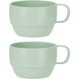 Inochi - Amori Short Drinking Cup 350ml Pack of 2 - Tea Green Matcha
