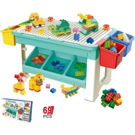 Little Story - Blocks 3 In 1 Activity Table With 59 Blocks - SAM-LS_BLC_AT - Toysuae.com