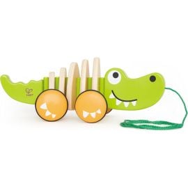 Hape - Walk A Long Crocodile Pull Toy - E0348 - Toysuae.com