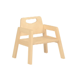 Edu Fun - Durable Kinder Chair - 21cm -  Woody  -  RTS-43601Woody - Toysuae.com