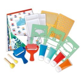 Hape - Sponge And Stencils Painting Activity Set -  E1067 - Toysuae.com