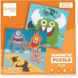 Scratch Europe - Magnetic Puzzle Book To Go - Monster -  Klg-6181157 - Toysuae.com