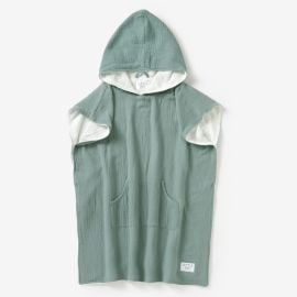 Little Sol - Hooded Beach Towel - Ocean Green 6-10 Years -  SPK-LS-OT2-LOG - Toysuae.com