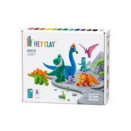 Hey Clay - Dino Set Colorful Modelling Air Dry Clay Kit 15 Cans -  HC15016 - Toysuae.com