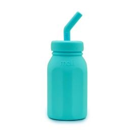 Melii - Silicone Water Bottle with Straw 230 ml - Turquoise - MMZ-20510 - Toysuae.com