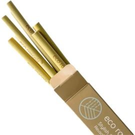 Eco Rascals - Organic Reusuable Natural Bamboo Straws 5pcs -  793591755014 - Toysuae.com