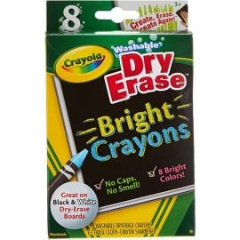 Crayola - 8 Dry Erase Bright Large Crayons -  CY98-5202 - Toysuae.com