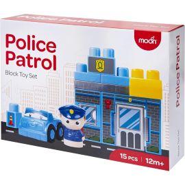 Moon - Police Patrol Building Block Toy Set 15pcs -  MNNHTMT52 - Toysuae.com