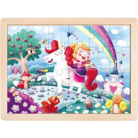 Hape - Unicorn Double Sided Colouring Jigsaw Puzzle -  E1642 - Toysuae.com