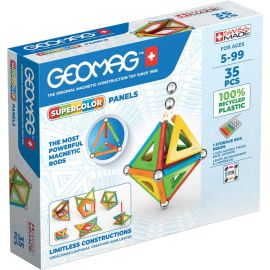 Geomag - Supercolor Panels Magnetic Construction Toys 35pcs -  00377 - Toysuae.com