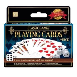 Merchant Ambassador - Classic Games  2 Decks Playing Cards & 5 Dice -  ST041 - Toysuae.com