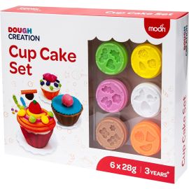 Moon - Dough Creation Cup Cake Set 6 Pieces - MNNHTMT49 - Toysuae.com