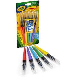 Crayola - 5 Washable No Drip Paint Brush Pens -  CY54-6201 - Toysuae.com