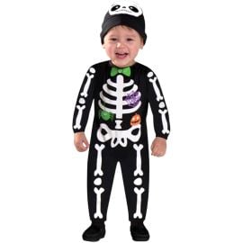 Party Costume - Child Mini Bones Halloween Skeleton Costume - 1-2 Years - PC-9903879 - Toysuae.com