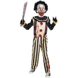 Party Costume - Child Boy Slasher Clown Jumpsuit Halloween Costume - 10-12 Years - PC-9914704 - Toysuae.com