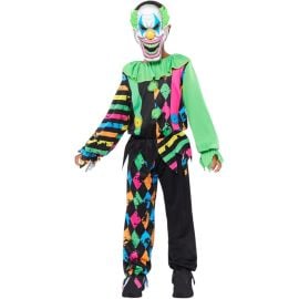 Party Costume - Child Funhouse Neon Clown Boys Halloween Costume - 12-14 Years - PC-9917878 - Toysuae.com
