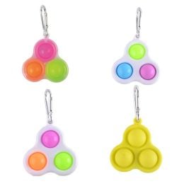 Power Joy - Sensory Toy Dimple 3 Pop Keychain - 1pc Assorted - ALGT-CRB617 - Toysuae.com
