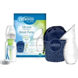 Dr. Browns - One-Piece Silicone Breast Pump with 150 ml PP W-N Options & Bottle  -  BF035 - Toysuae.com