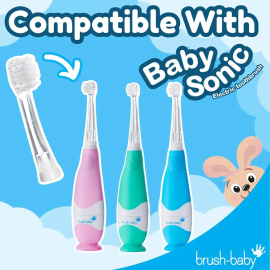 Brush Baby - Baby Sonic Replacement Brush Heads 18-36 months - 4 Pack