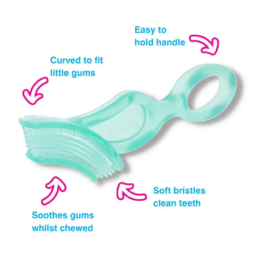 Brush Baby - Chewable Toothbrush Pack of 2 - Teal 