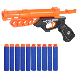 Little Story - Kids Manual Bullet Gun With Soft Bullets 10Pcs - Orange -  SAM-LS_SBG10_OR - Toysuae.com