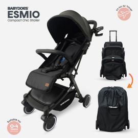 Babydoes -  ESMIO Baby Stroller with 5-Point Harness Up to 20 kg - Black -  WB-CH-KT 4482A SN - Toysuae.com