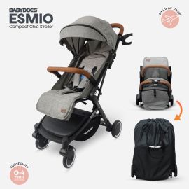 Babydoes -  ESMIO Baby Stroller with 5-Point Harness Up to 20 kg - Grey -  WB-CH-KT 4482B SN - Toysuae.com