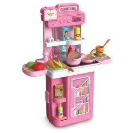 Little Story - Role Play Chef Toy Set Luggage Case 41pcs - Pink - SAM-LS_RPLC_KTPI - Toysuae.com