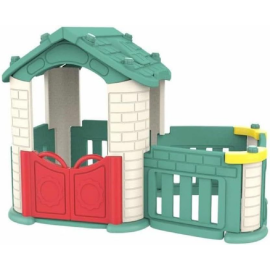 Gambol - Kids Cottage Plastic Playhouse with Fence - Green -  GB-CHD-802 Green - Toysuae.com