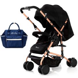 Teknum - Reversible Trip Stroller With Blue Ace Diaper Bag - Black -  SAM-CM_TKLS_RTSBKADPBB - Toysuae.com