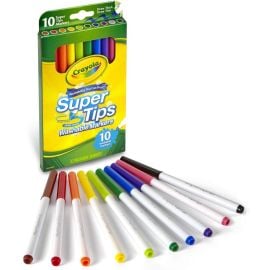 Crayola - 10 Washable Super Tips Markers -  CY58-8610 - Toysuae.com