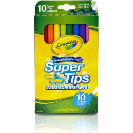 Crayola - 10 Washable Super Tips Markers