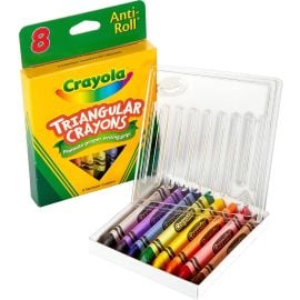 Crayola - 8 Anti Roll Triangular Crayons -  CY52-4008 - Toysuae.com
