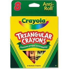 Crayola - 8 Anti Roll Triangular Crayons