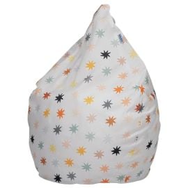 Delsit - Droplet Bean Chair W/ Color Stars - White - DBT-TEX8-2301 - Toysuae.com