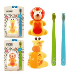Flipper - Toothbrush With Toothbrush Cover Combo - Giraffe And Lion - 4pcs -  BNDLE00139 - Toysuae.com